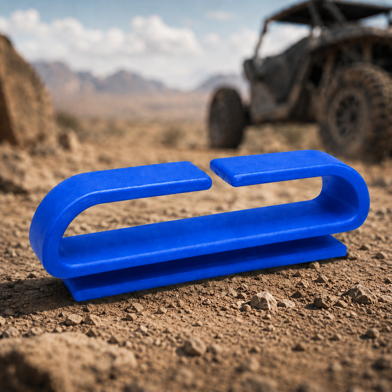 Blue TerraTrace RZR seat belt clip — 2 pack