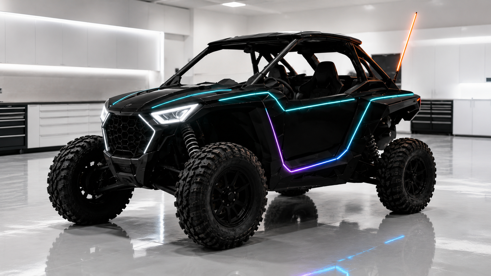 TerraTrace System front angle view on Polaris RZR Pro XP