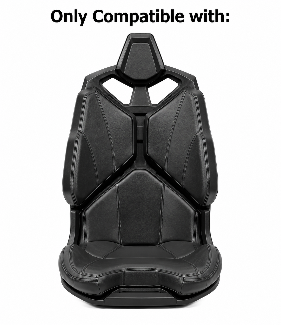 Fitment reference photo for confirming correct Polaris RZR seat frame match before ordering